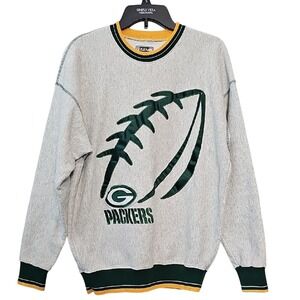 Greenbay Packers Vintage NFL Legends Sweatshirt Mens Large Green Yellow